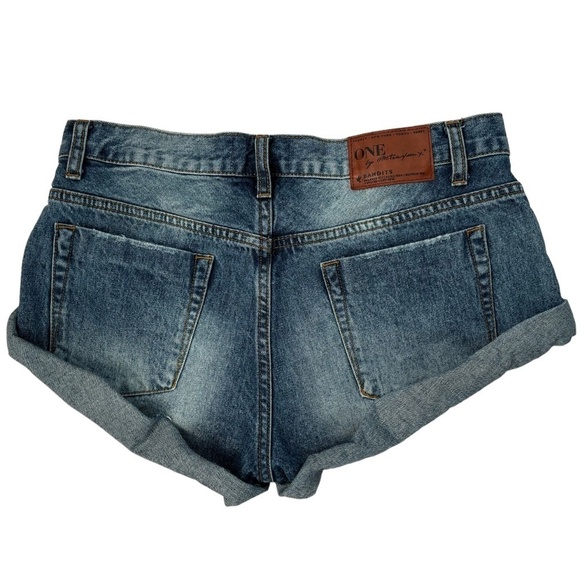One Teaspoon Bandits Denim Shorts Size 28 - Picture 2 of 13
